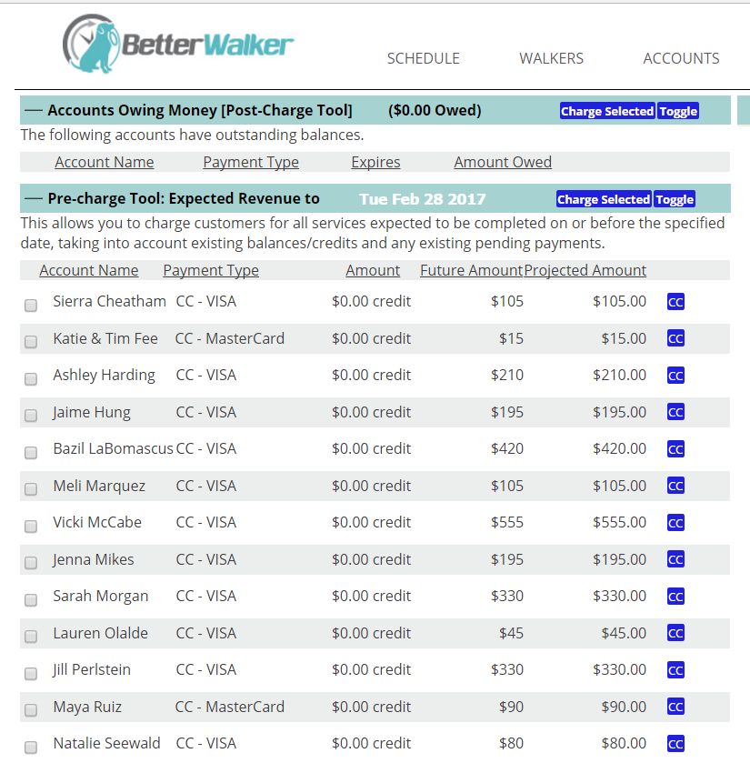 BetterWalker Invoice